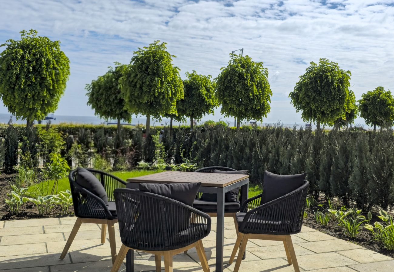 Ferienwohnung in Heringsdorf - Villa Seeblick - Suite Terre & Mer mit Terrasse zu